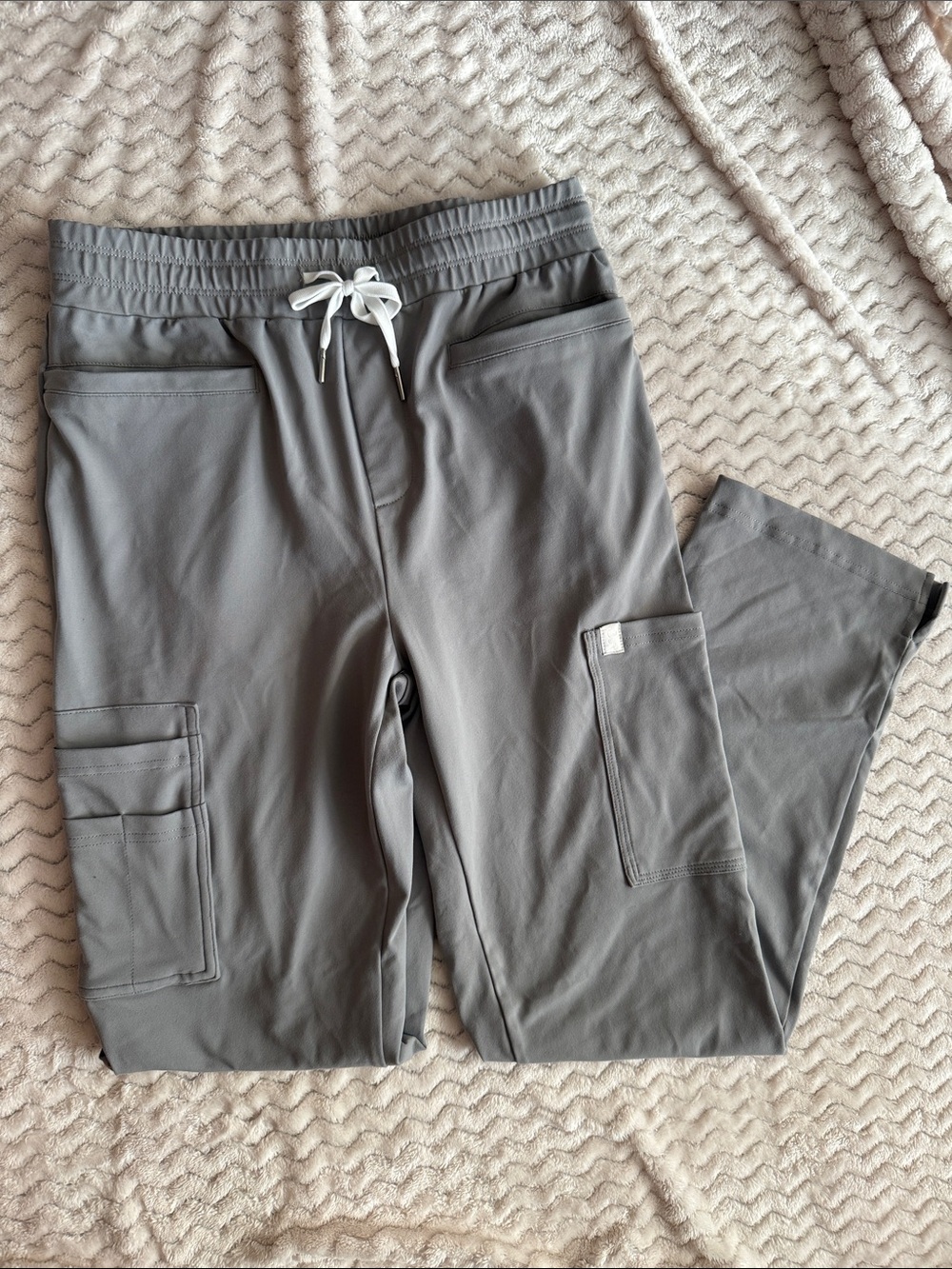 Women’s Gray Cargo Straight Leg Scrubs Comfort Fit